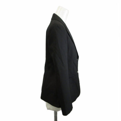 Dior Uniform Uniforme Wool Peak Lapel Tailored Jacket Black CD Logo Button 38 — view 3
