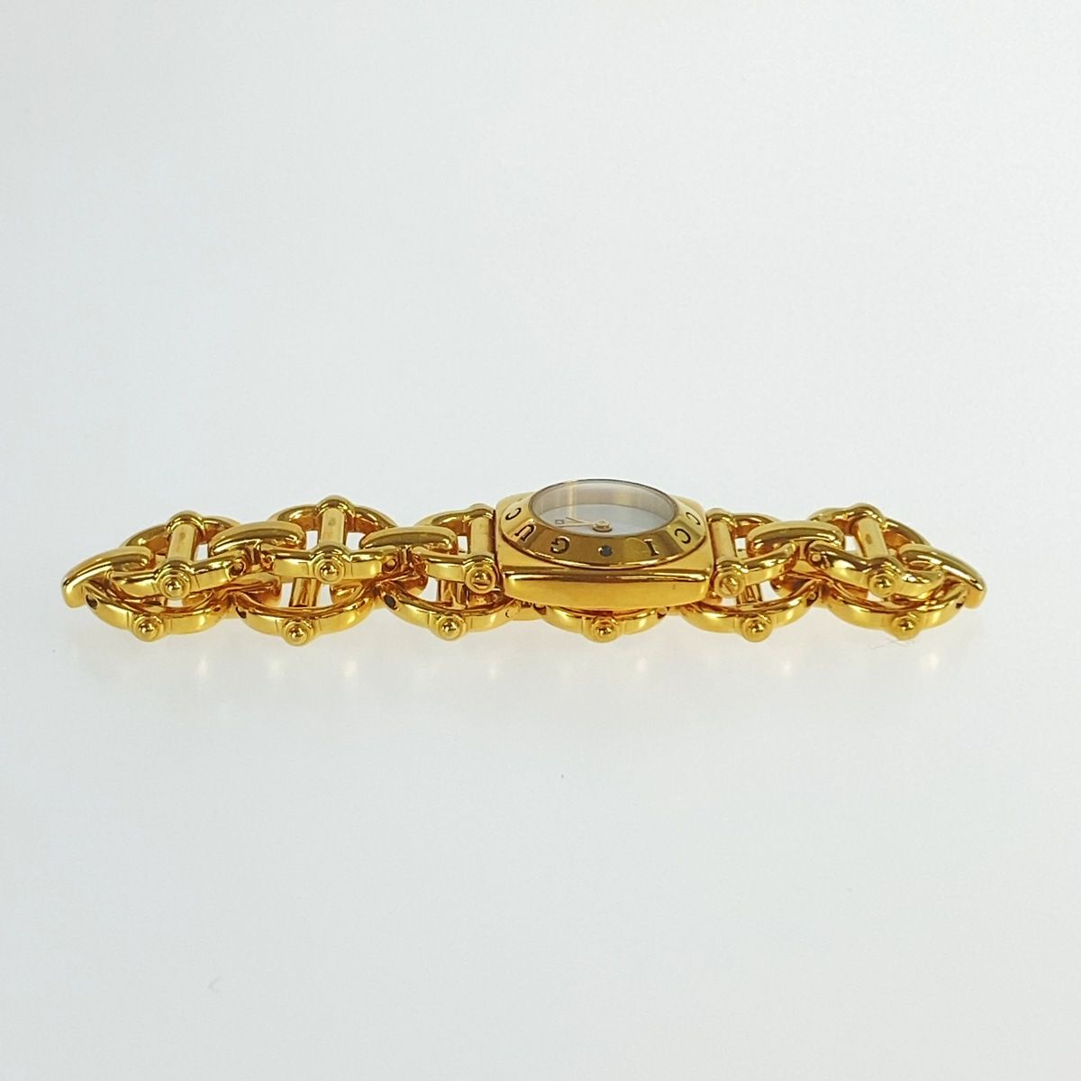 Gucci Vintage Gold White Metal Watch — view 5