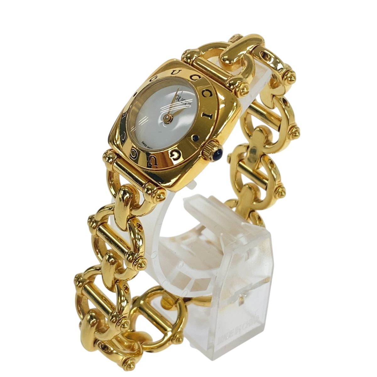 Gucci Vintage Gold White Metal Watch — view 2