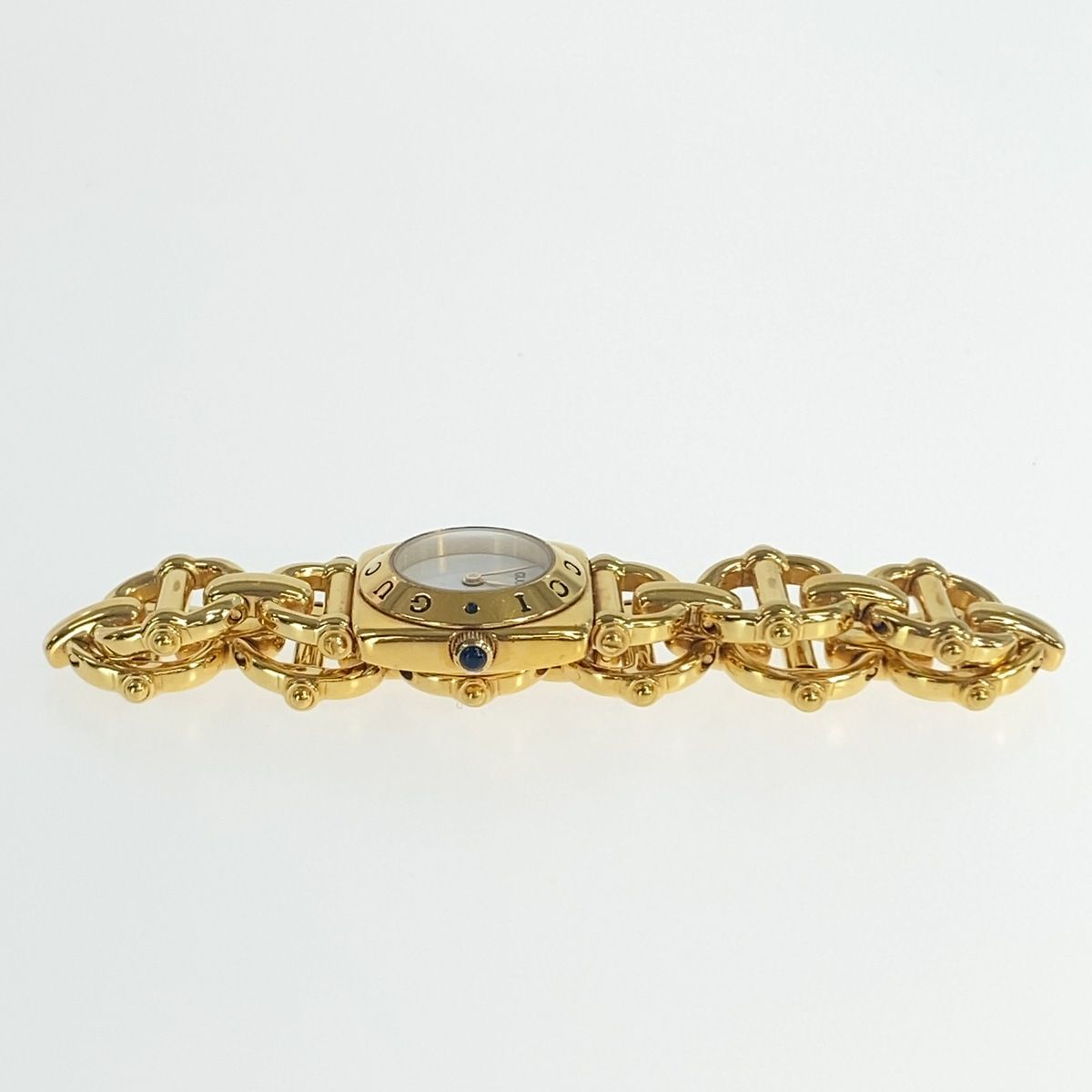 Gucci Vintage Gold White Metal Watch — view 4