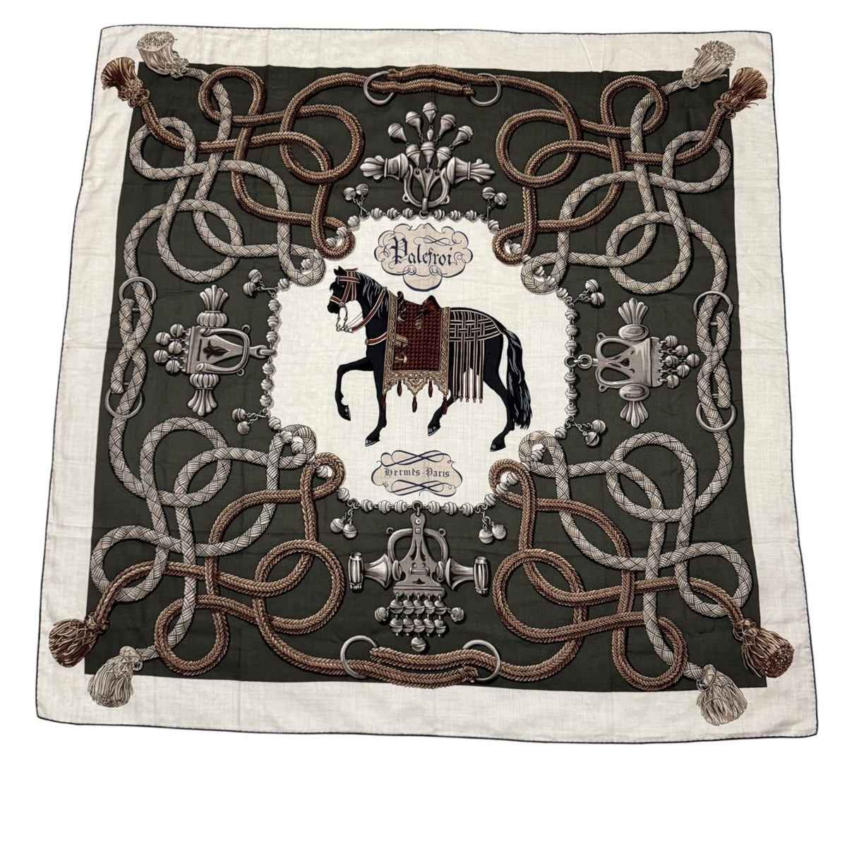 Hermes Carre Geant 140 Palefroi Casisir Shawl Horse Scarf