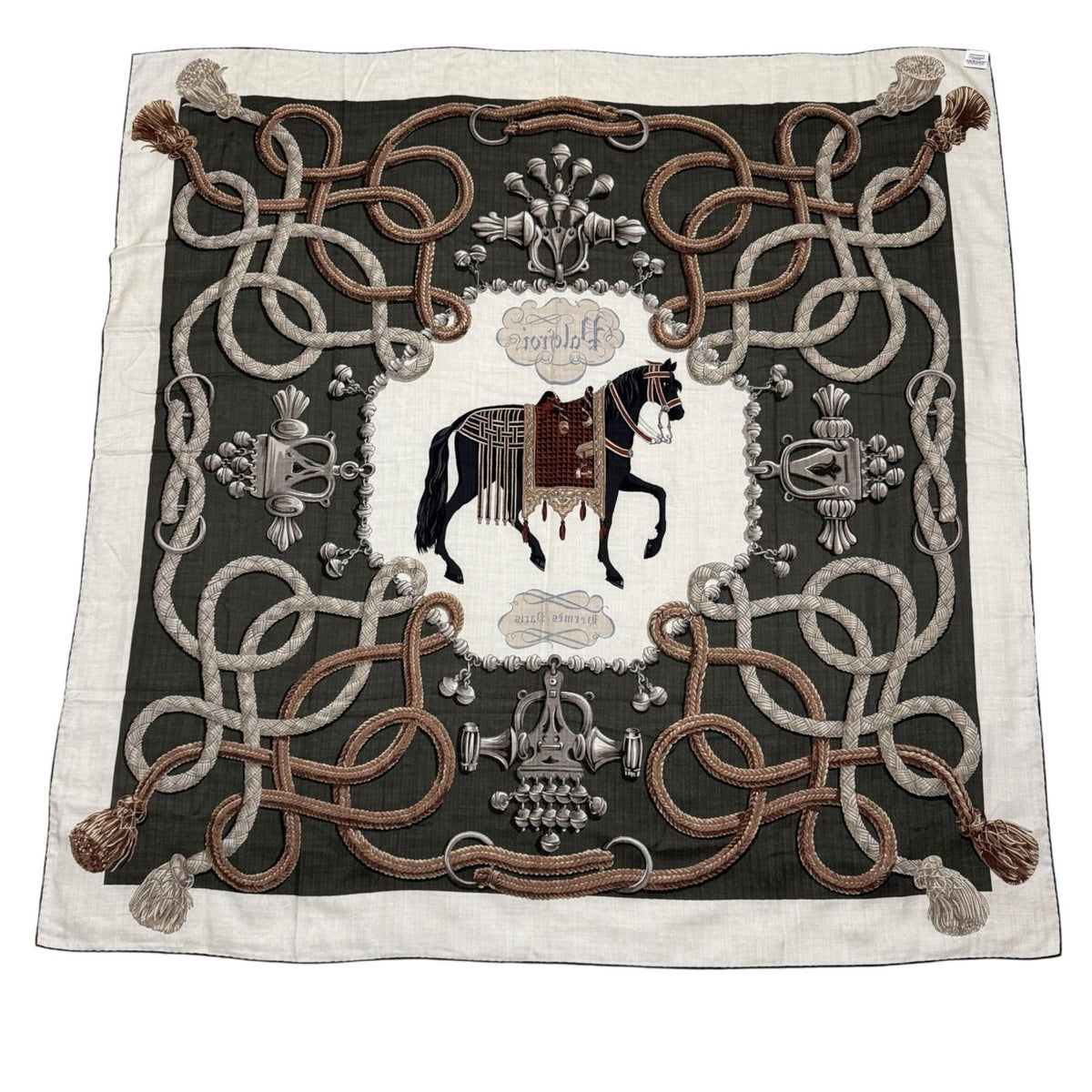 Hermes Carre Geant 140 Palefroi Casisir Shawl Horse Scarf — view 2
