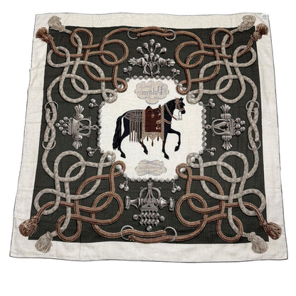 Hermes Carre Geant 140 Palefroi Casisir Shawl Horse Scarf — view 2