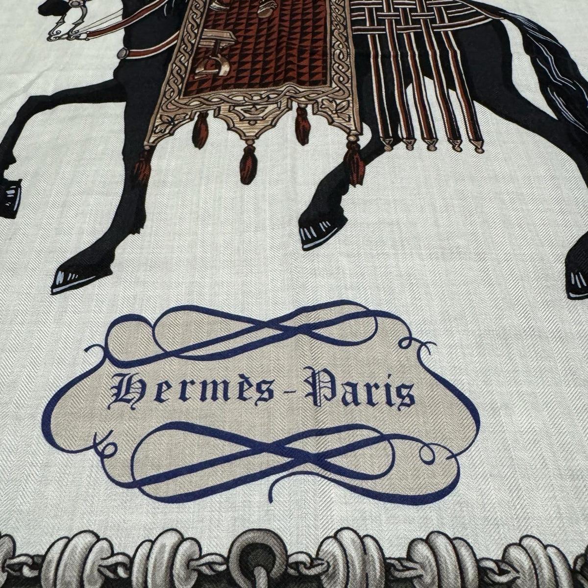 Hermes Carre Geant 140 Palefroi Casisir Shawl Horse Scarf — view 6