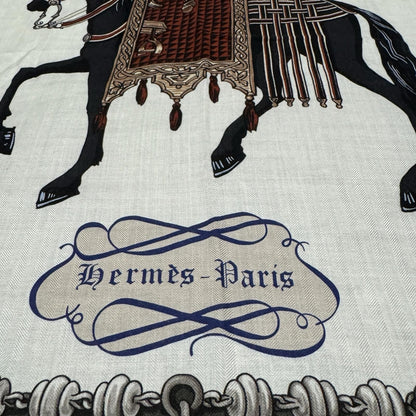 Hermes Carre Geant 140 Palefroi Casisir Shawl Horse Scarf — view 6