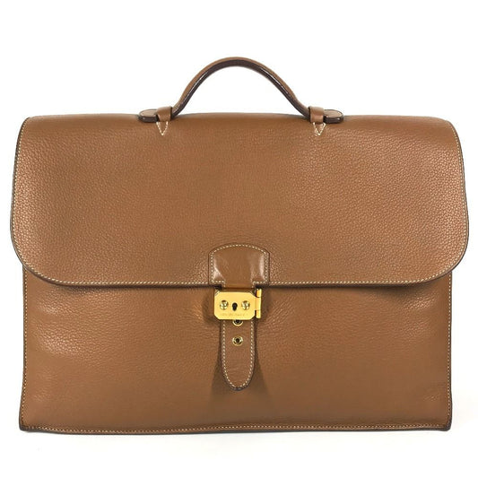 Hermes Business Bag Sac a Depeches 41 Taurillon Clemence Brown