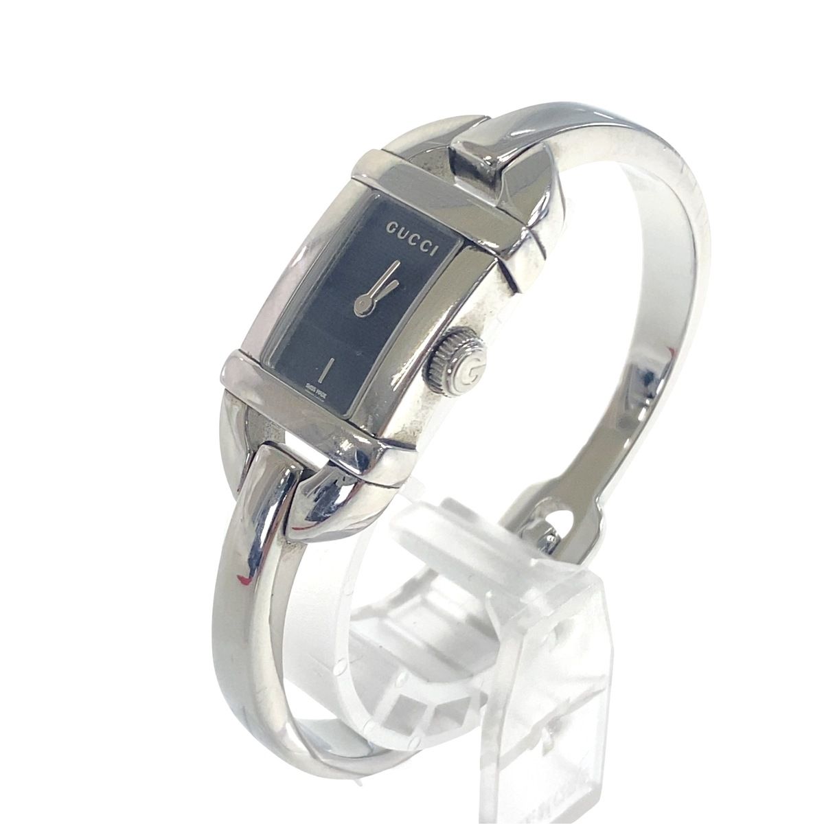 Gucci Vintage Silver Black Stainless Steel Watch — view 2