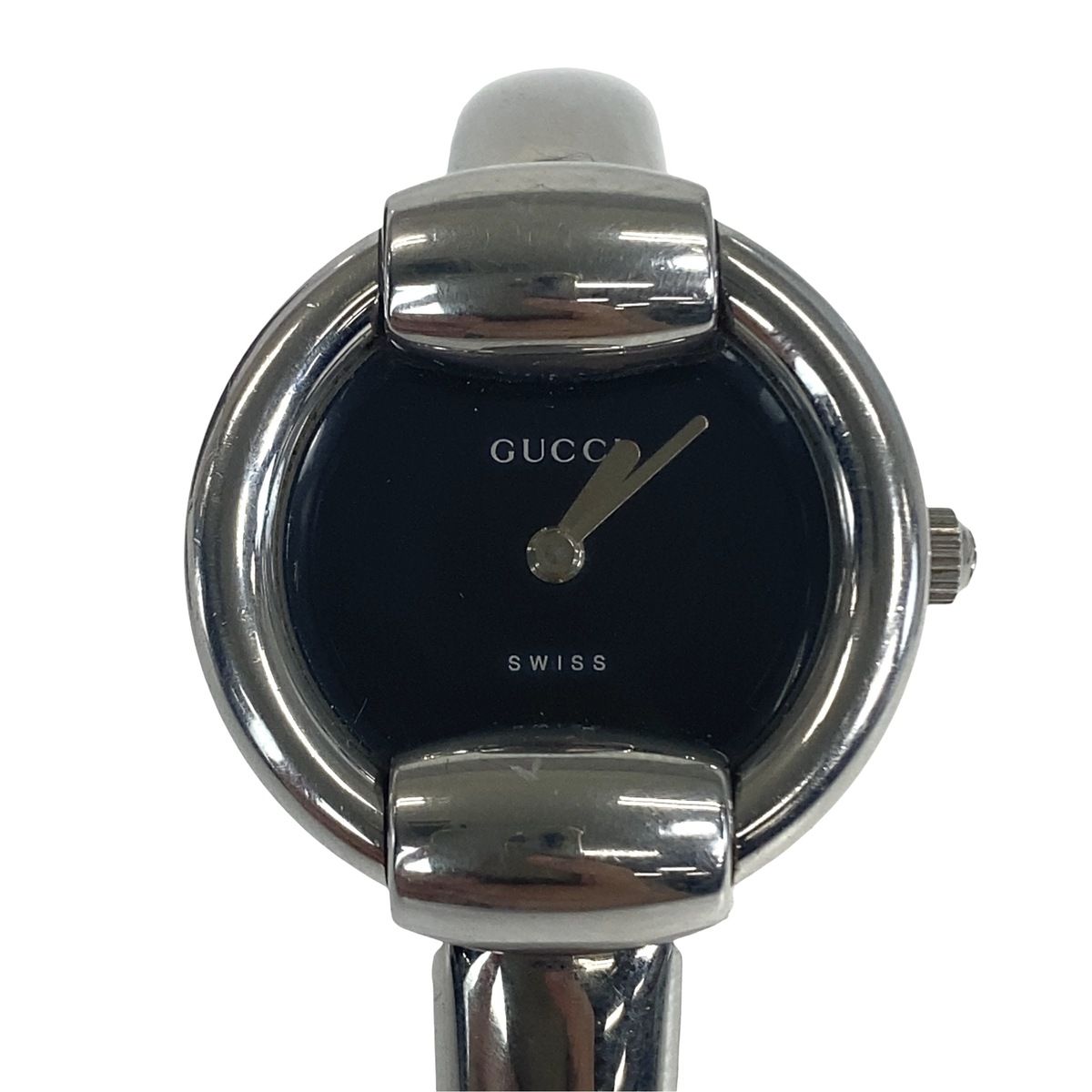 Gucci Vintage Silver Black Metal Watch