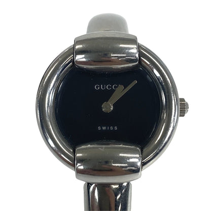 Gucci Vintage Silver Black Metal Watch