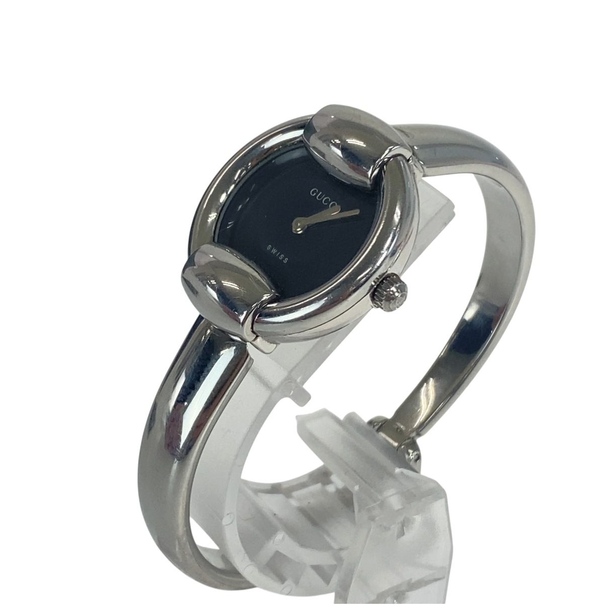 Gucci Vintage Silver Black Metal Watch — view 2