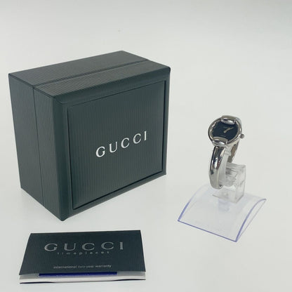 Gucci Vintage Silver Black Metal Watch — view 3