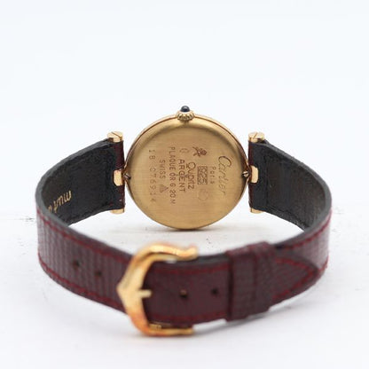 Cartier Must Vendome SM 18 Bordeaux Dial Watch — view 4