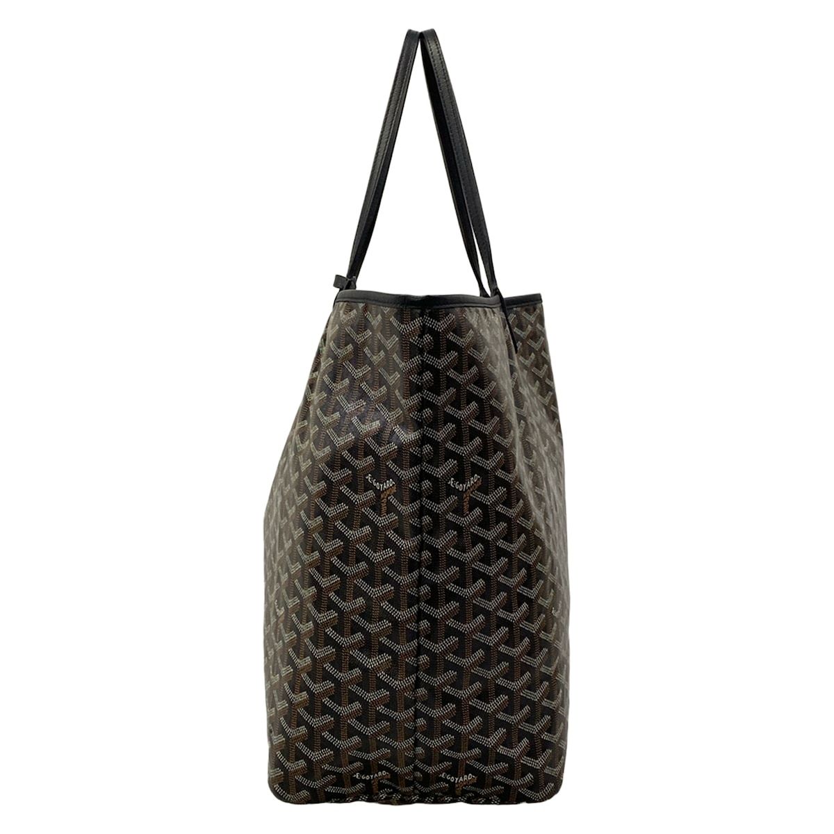 Goyard Tote Bag Saint Louis GM Black Leather — view 2