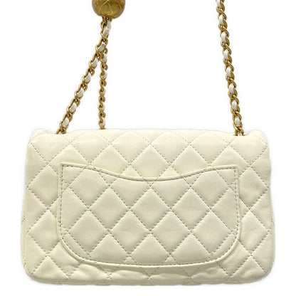Chanel Shoulder Bag Mini Quilted Ivory Lambskin — view 3
