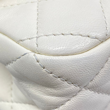 Chanel Shoulder Bag Mini Quilted Ivory Lambskin — view 7