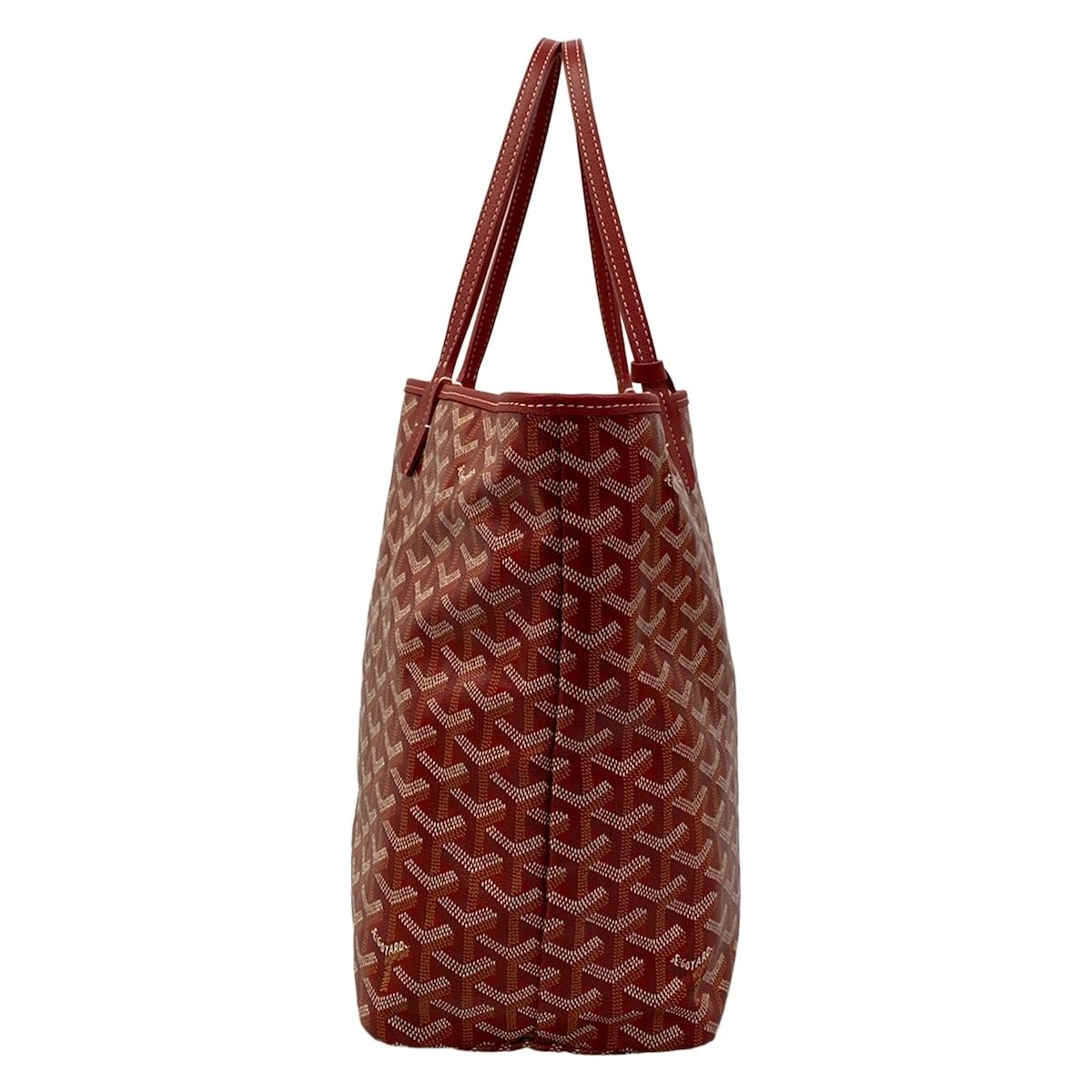 Goyard Tote Bag Saint Louis PM Red White Black Leather — view 4