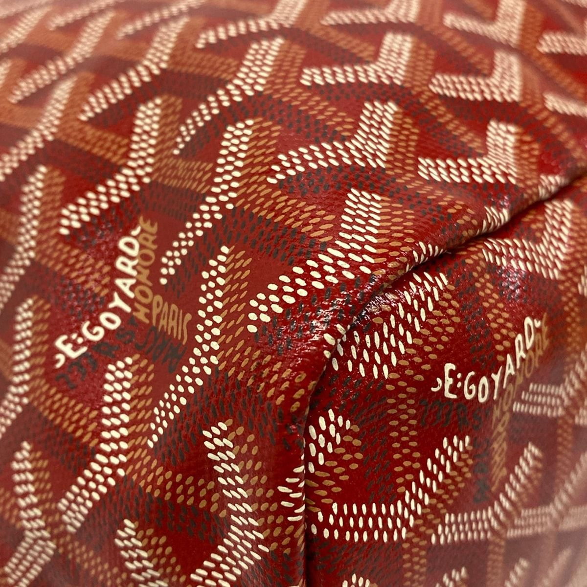 Goyard Tote Bag Saint Louis PM Red White Black Leather — view 7