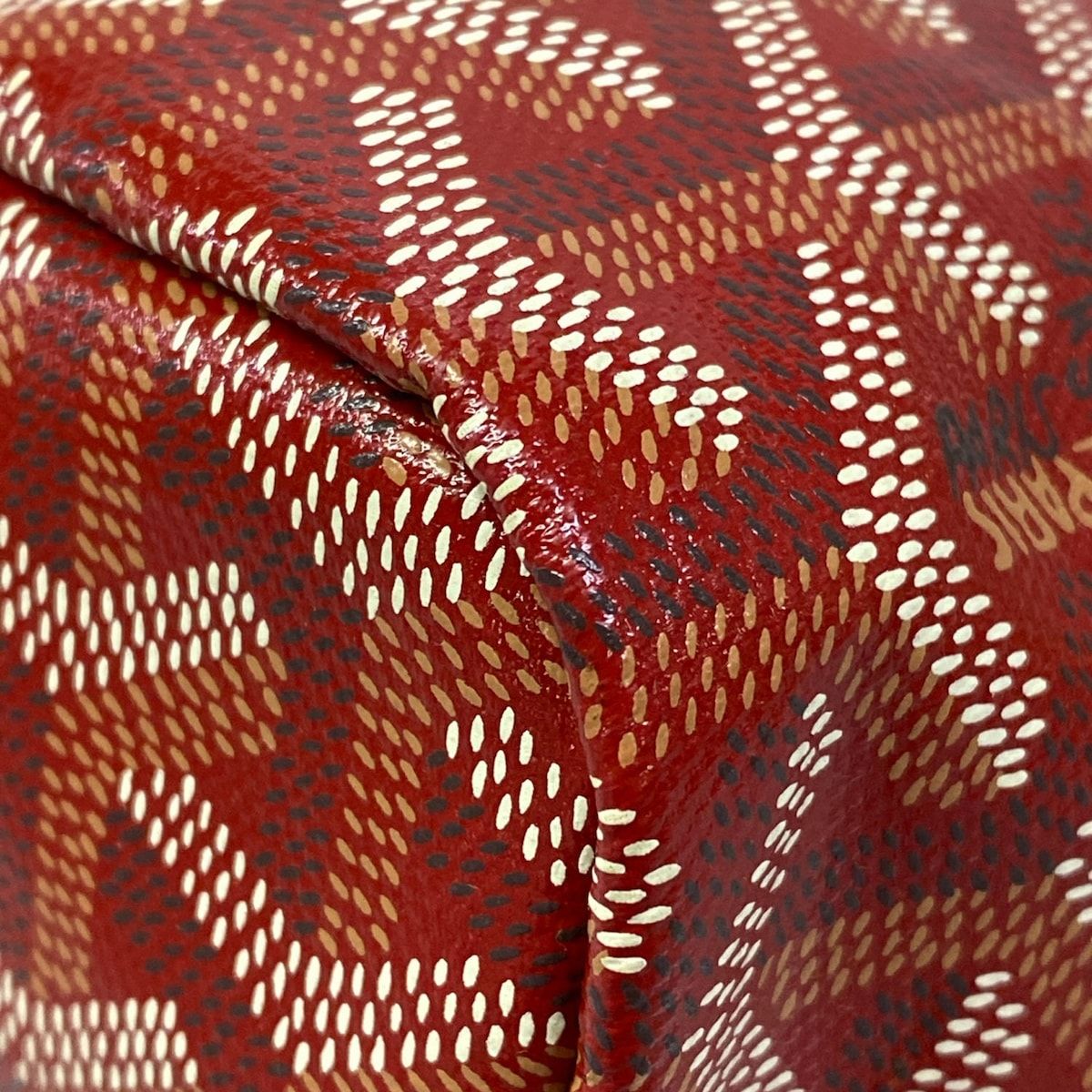 Goyard Tote Bag Saint Louis PM Red White Black Leather — view 6