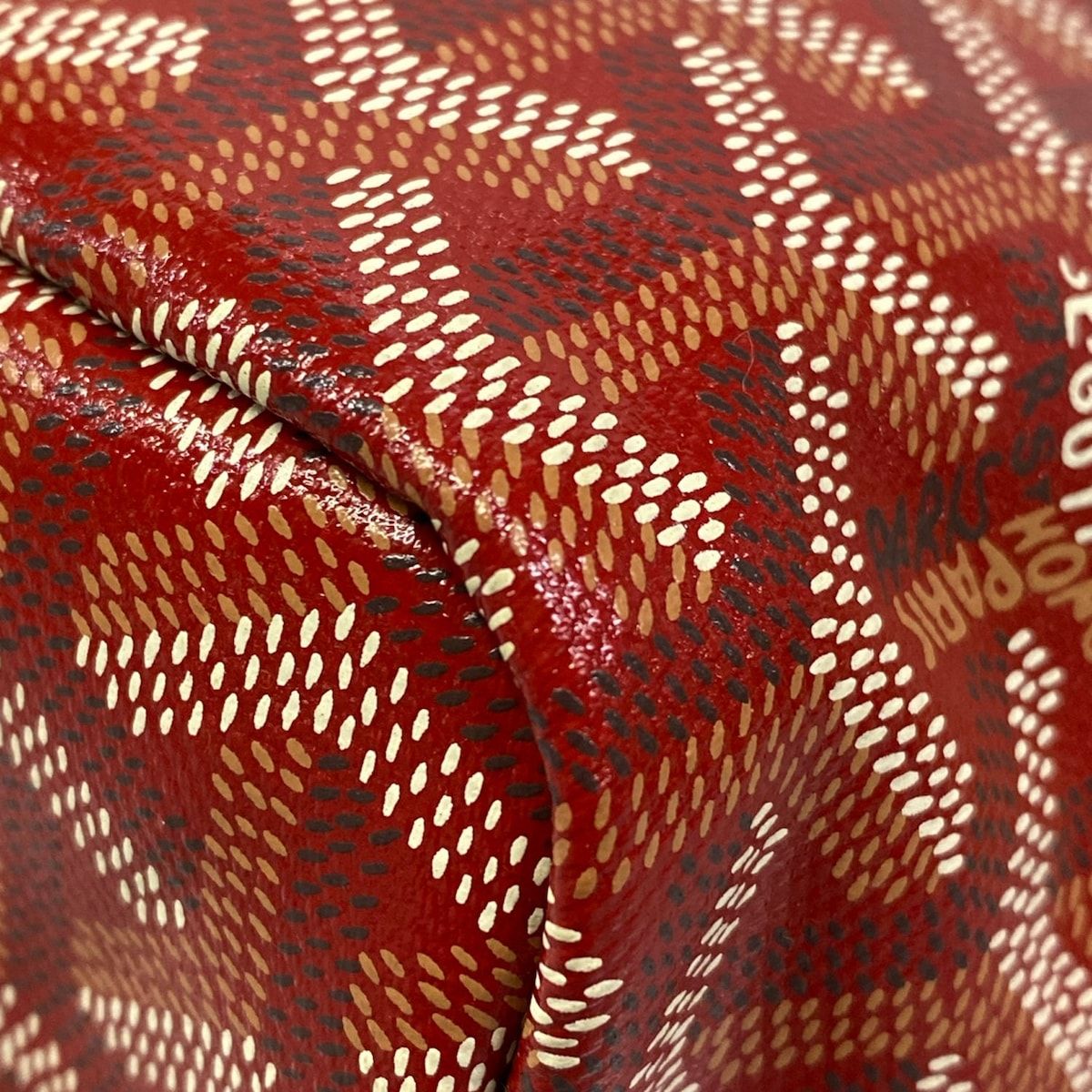 Goyard Tote Bag Saint Louis PM Red White Black Leather — view 8