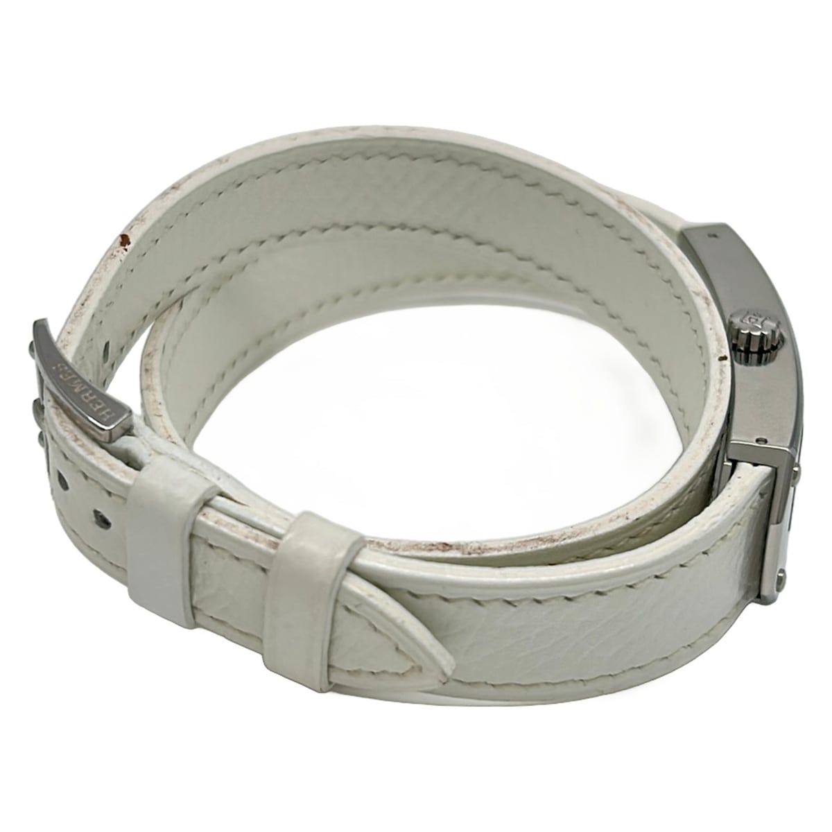 Hermes Watch Kelly 2 Double Wrap Leather Strap I White — view 4