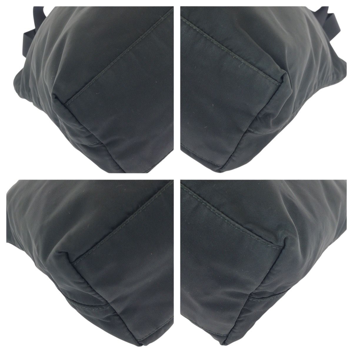 Prada Tessuto Black Silver Nylon Shoulder Bag — view 3