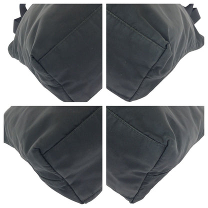 Prada Tessuto Black Silver Nylon Shoulder Bag — view 3