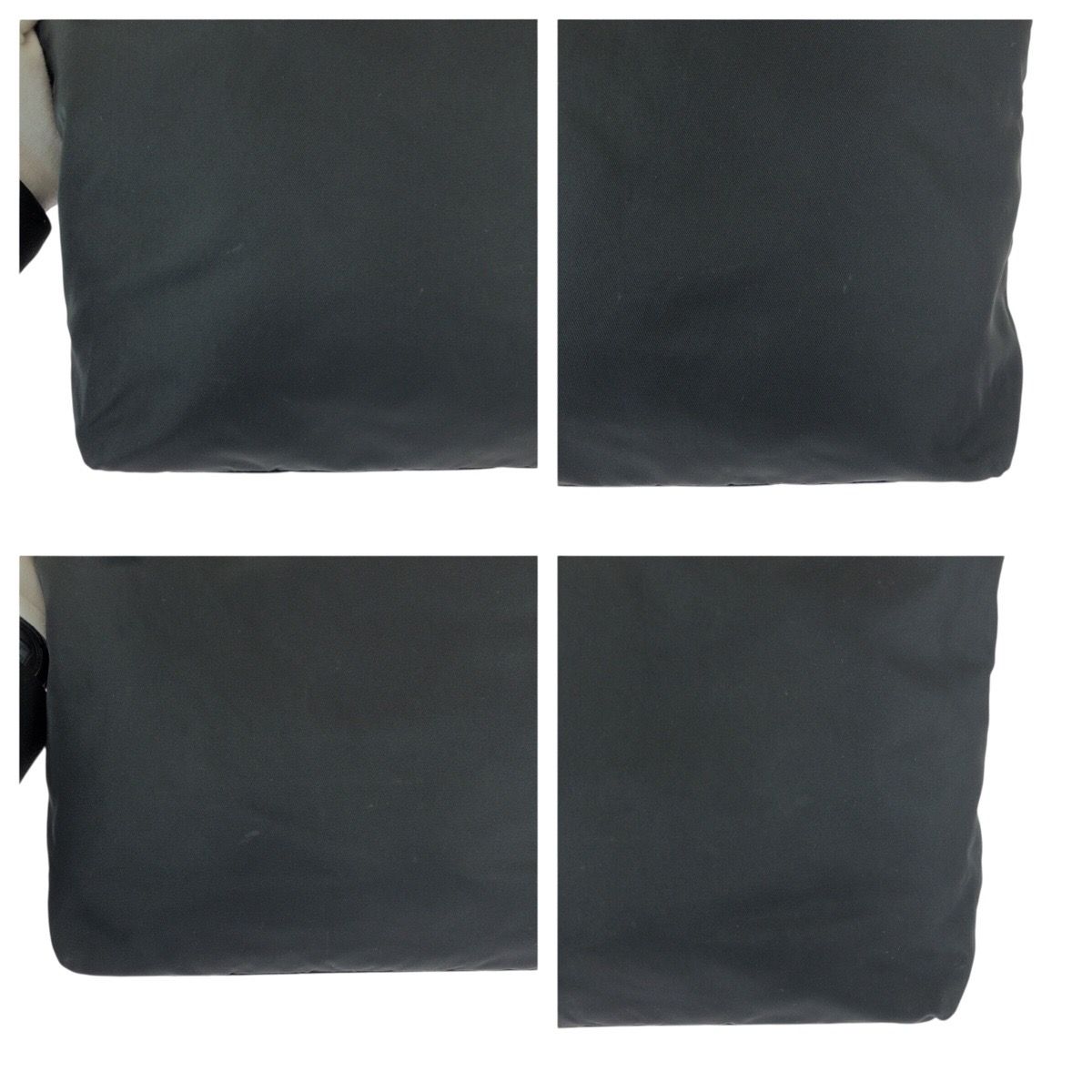 Prada Tessuto Black Silver Nylon Shoulder Bag — view 6