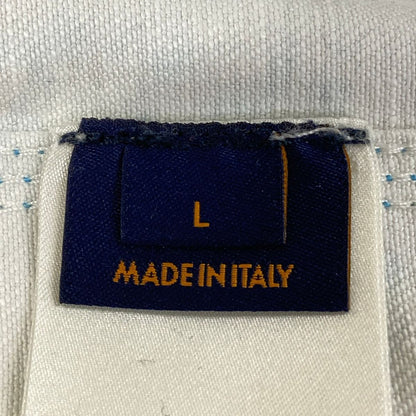 Louis Vuitton Short Sleeve Shirt Wide Denim White Blue Multi Cotton L — view 4