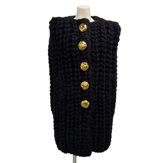 Loewe Poncho Black Knit Wool
