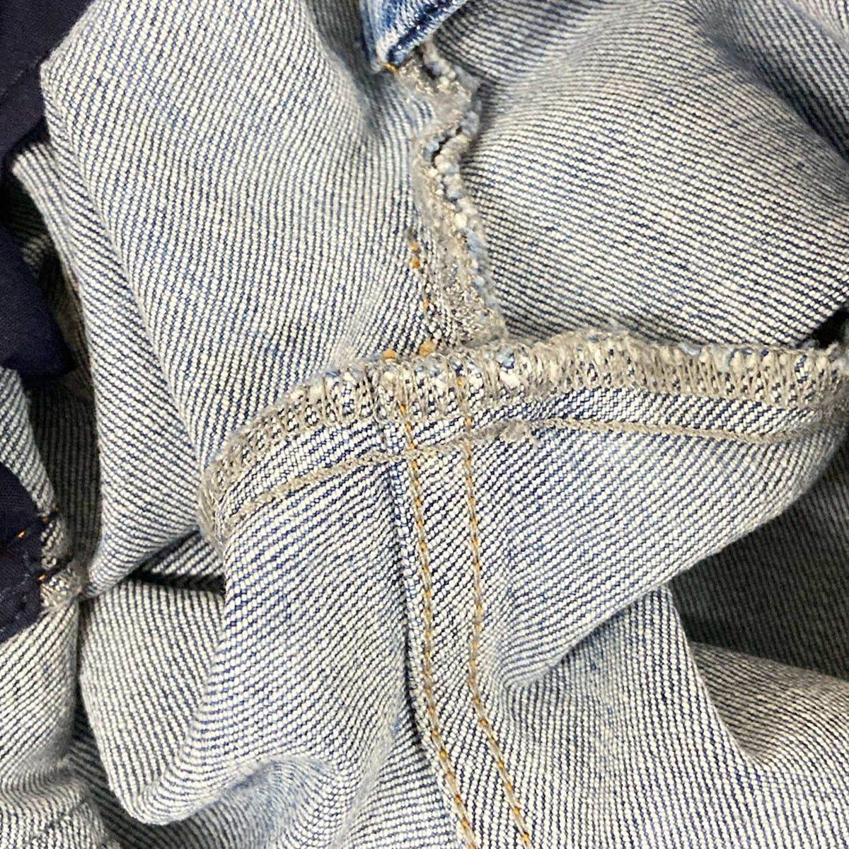 Chanel Jeans S Light Blue Lambskin Fur CC Logo Rhinestone Cotton 34 — view 7