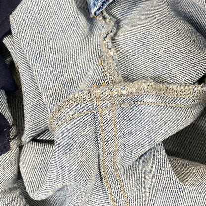 Chanel Jeans S Light Blue Lambskin Fur CC Logo Rhinestone Cotton 34 — view 7