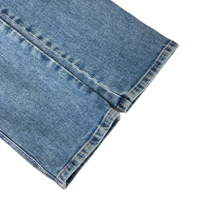 Chanel Jeans S Light Blue Lambskin Fur CC Logo Rhinestone Cotton 34 — view 5