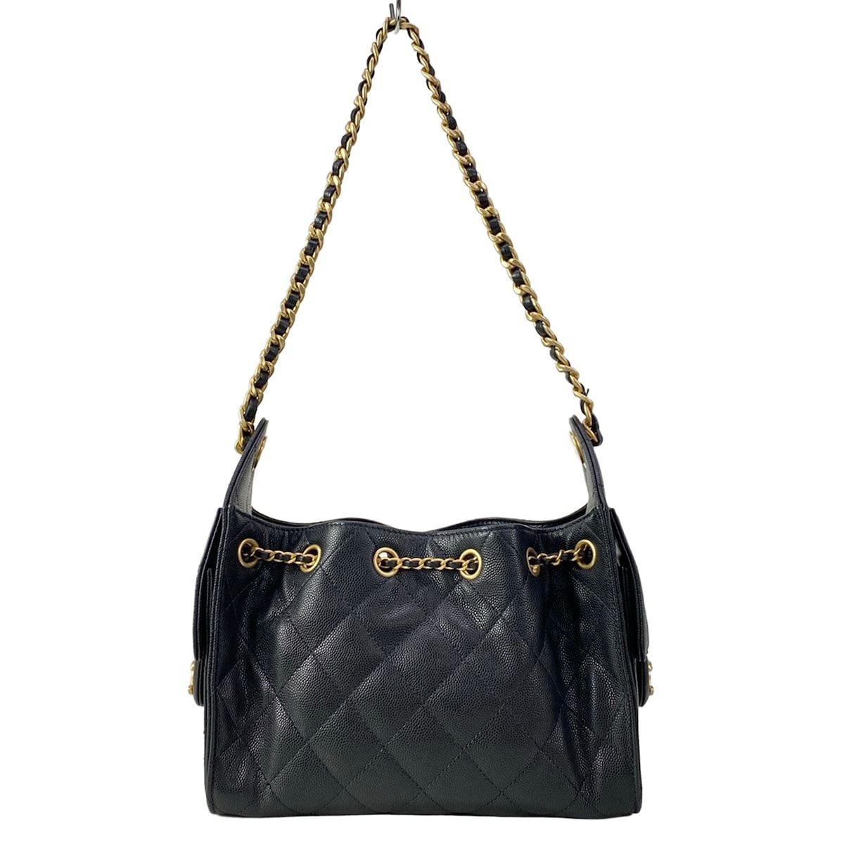 Chanel Shoulder Bag 25 Mini Black Chain Vintage Gold — view 3