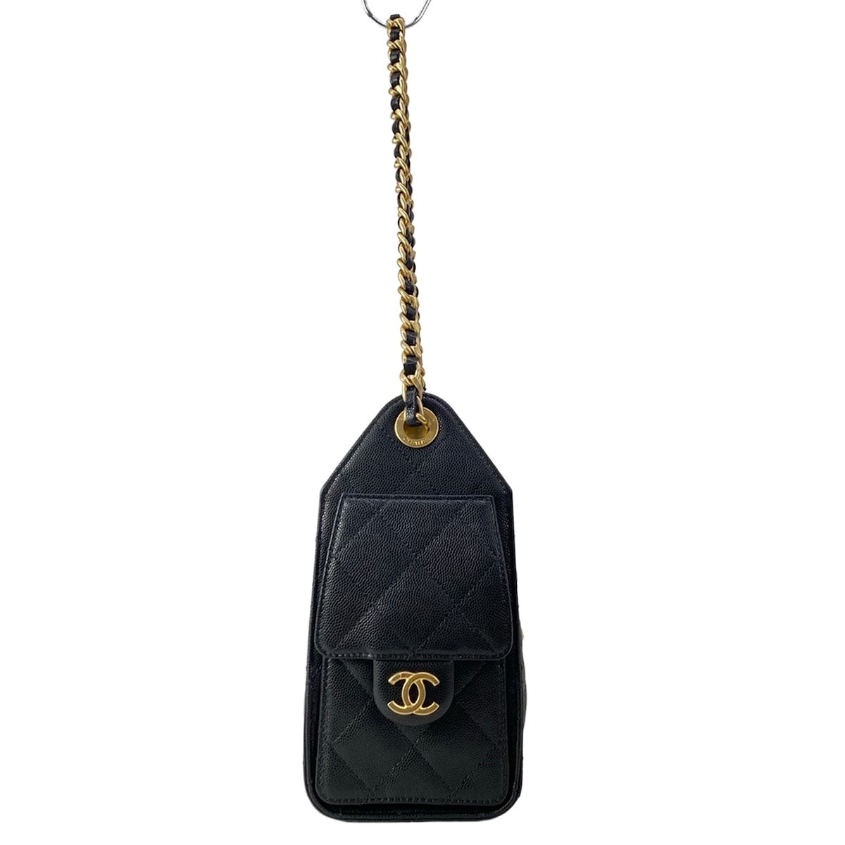 Chanel Shoulder Bag 25 Mini Black Chain Vintage Gold — view 2