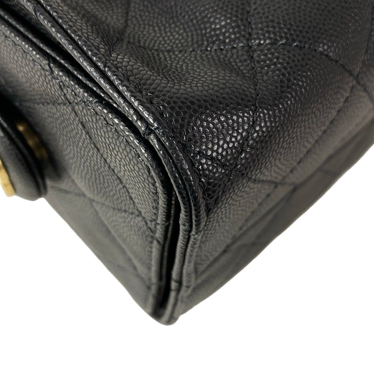 Chanel Shoulder Bag 25 Mini Black Chain Vintage Gold — view 7