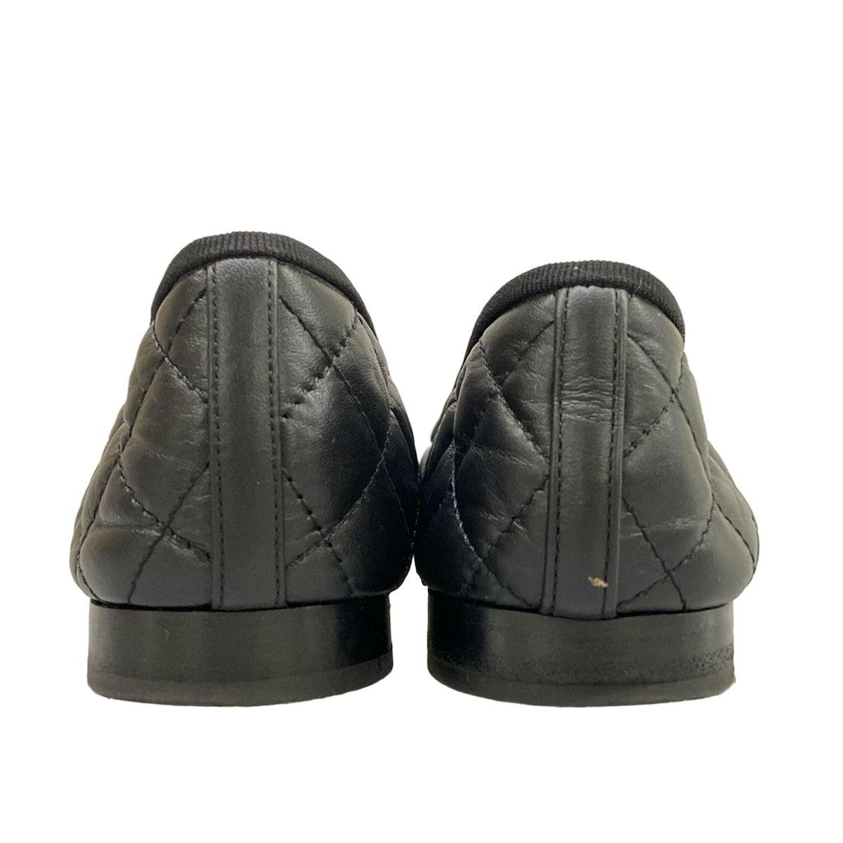 Chanel Pumps Black Quilted Ribbon CC Logo Lambskin Heels — view 6