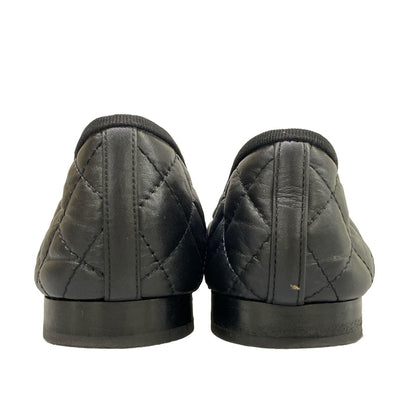 Chanel Pumps Black Quilted Ribbon CC Logo Lambskin Heels — view 6