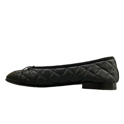 Chanel Pumps Black Quilted Ribbon CC Logo Lambskin Heels — view 3