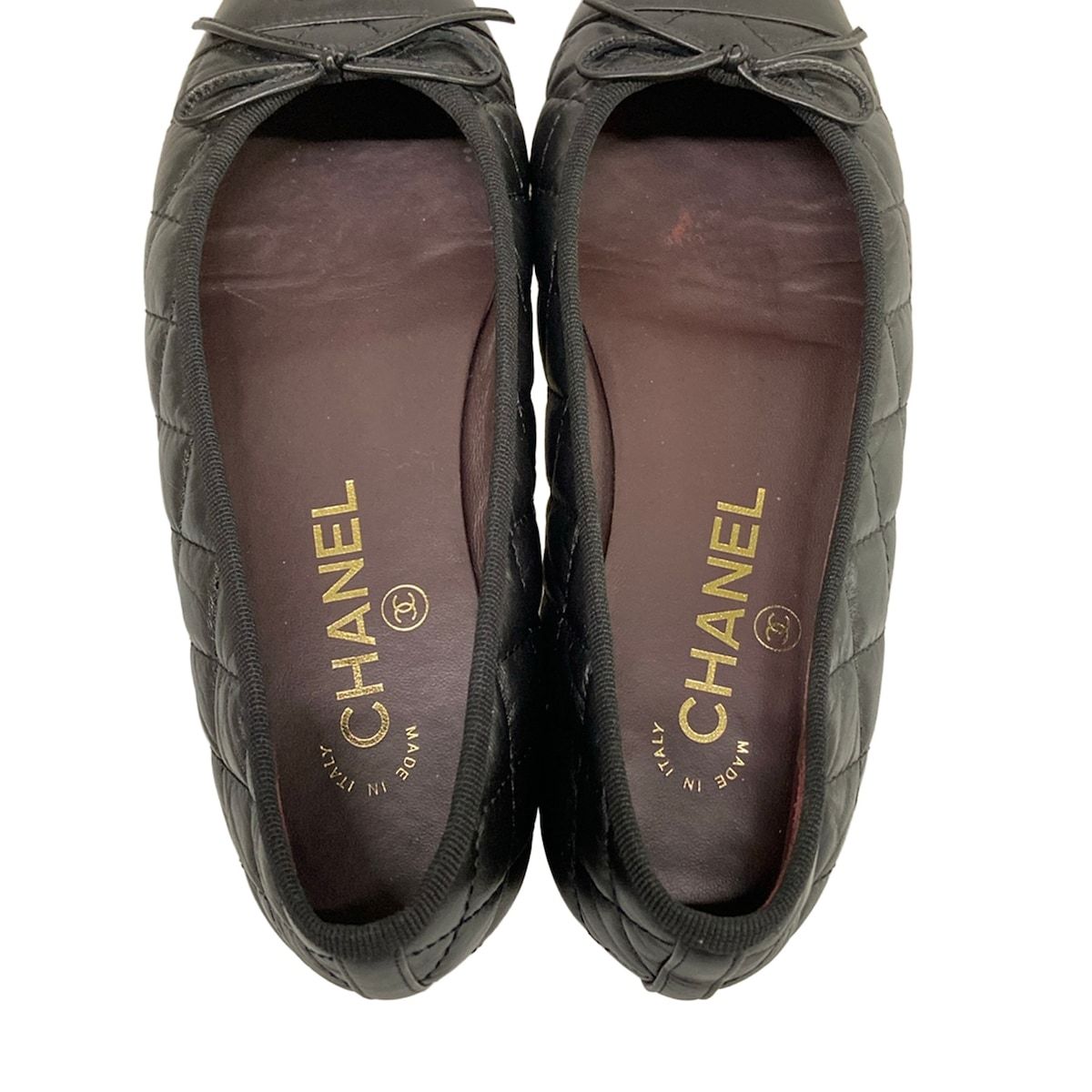 Chanel Pumps Black Quilted Ribbon CC Logo Lambskin Heels — view 7