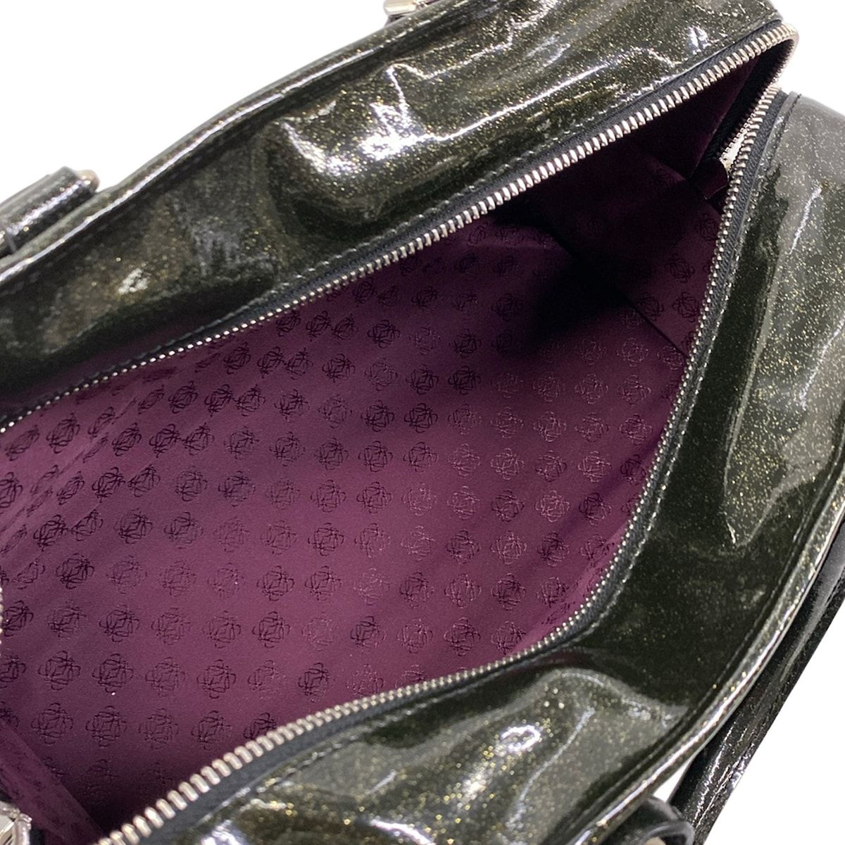 Loewe Handbag Amazona 28 Black Glitter Leather — view 7