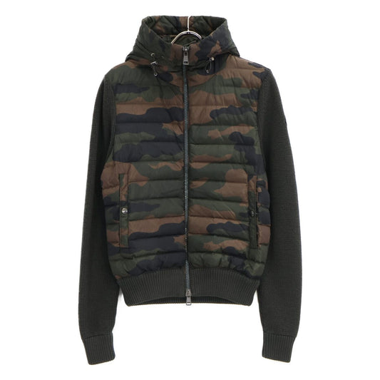 Moncler Maglione Tricot Cardigan Camouflage Knit Down Contrast Hoodie