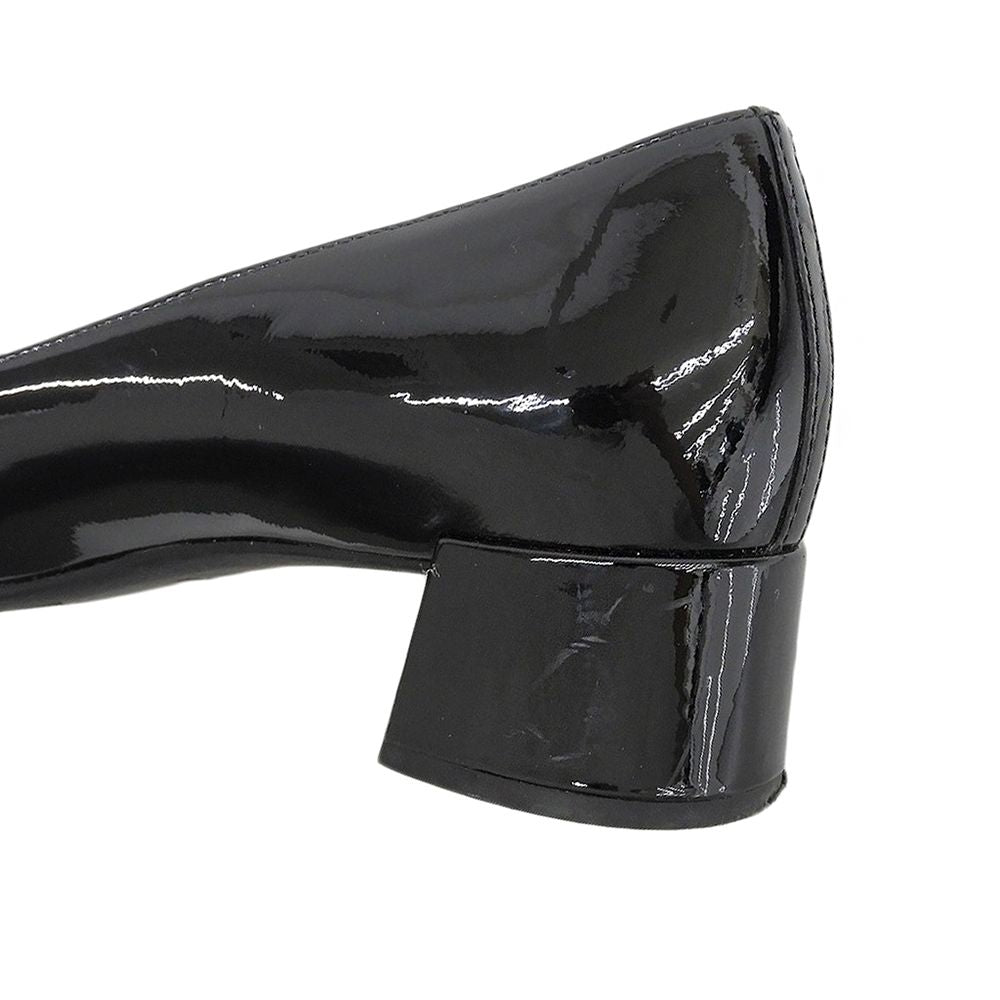 Prada Ribbon Patent Pumps Shoes Black — view 3