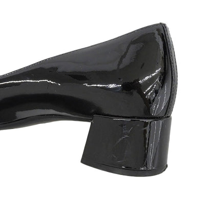 Prada Ribbon Patent Pumps Shoes Black — view 3