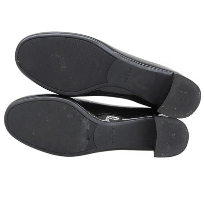 Prada Ribbon Patent Pumps Shoes Black — view 2