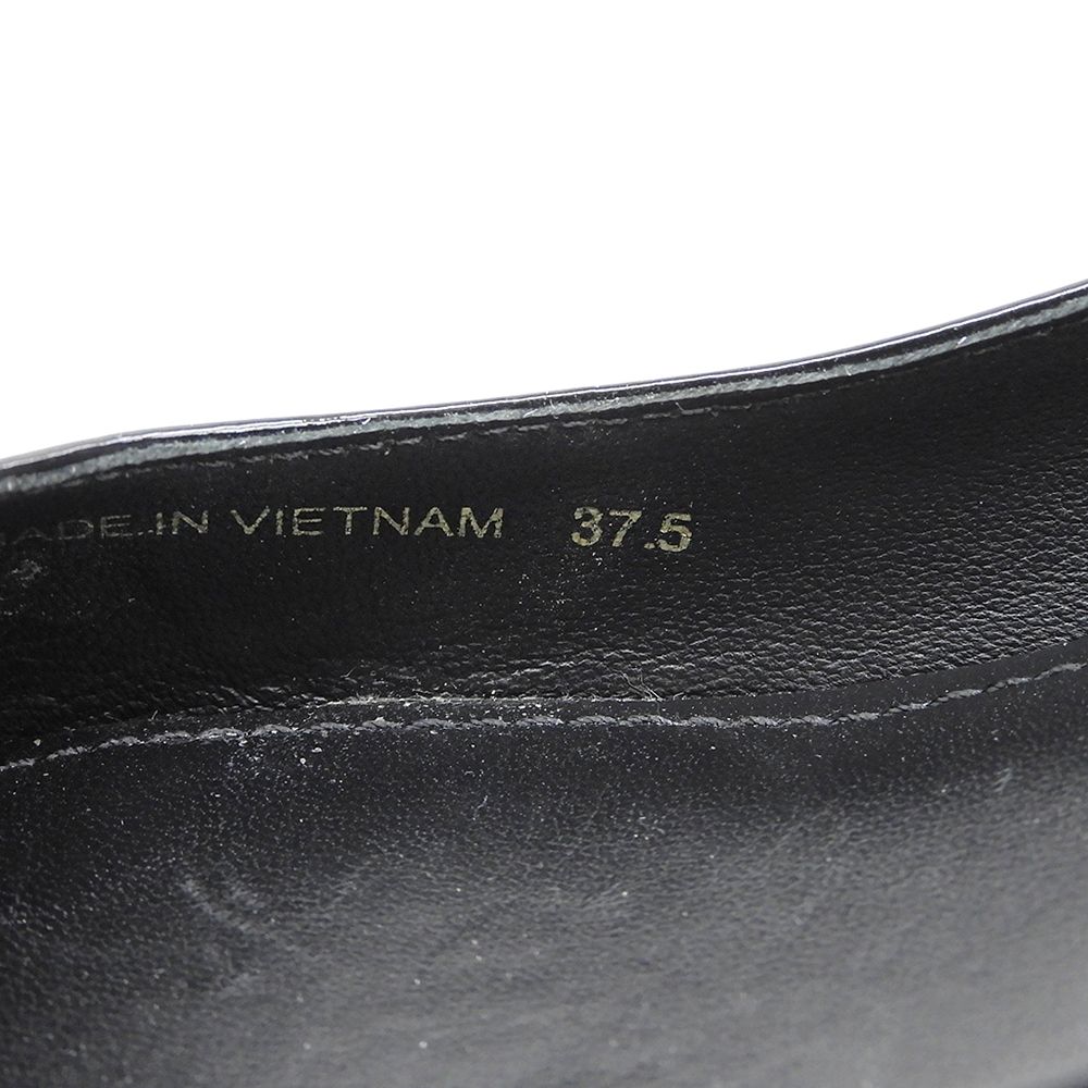 Prada Ribbon Patent Pumps Shoes Black — view 6
