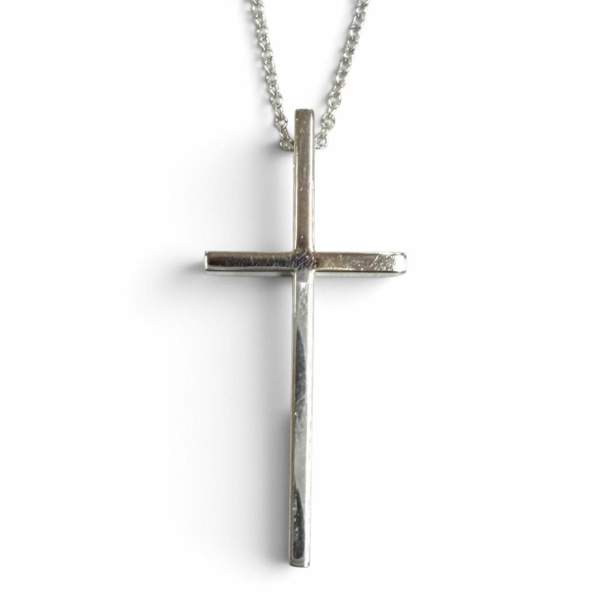 Tiffany & Co 750 Cross Pendant White Gold