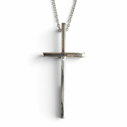 Tiffany & Co 750 Cross Pendant White Gold