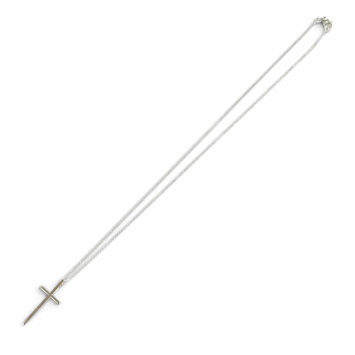 Tiffany & Co 750 Cross Pendant White Gold — view 5
