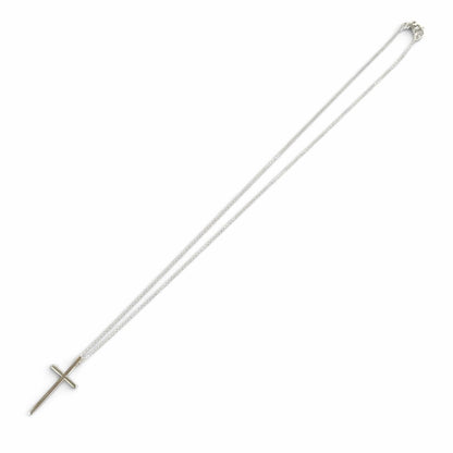 Tiffany & Co 750 Cross Pendant White Gold — view 5