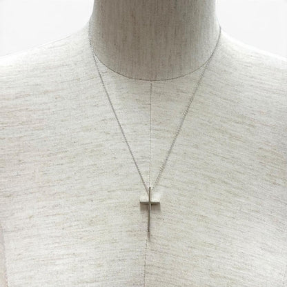 Tiffany & Co 750 Cross Pendant White Gold — view 3